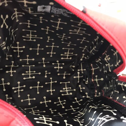 Vintage American Airlines Red Eames Dot Pattern Cosmetic Pouch Bag w/Toiletries - Picture 5 of 6