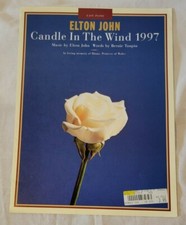 CANDLE IN THE WIND 1997 Sheet Music Elton John Song Guitar Princess Diana