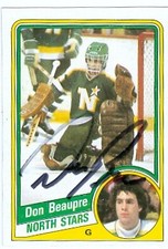 Don Beaupre autographed Hockey Card (Minnesota North Stars) 1984 Topps #70