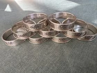 Classic Rose Napkin Rings Sterling, 1954 by REED & BARTON Set Of 9 Free Shipping