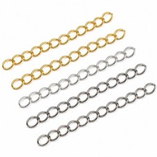 300 Verl&auml;ngerungsketten 5cm Extender Chain Gold Silber SchmuckherstellungK404142