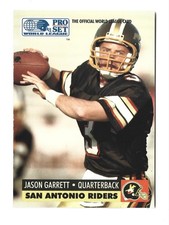 1991 Pro Set WLAF Jason Garrett #143 RC Dallas Cowboys Rookie Football Card. rookie card picture