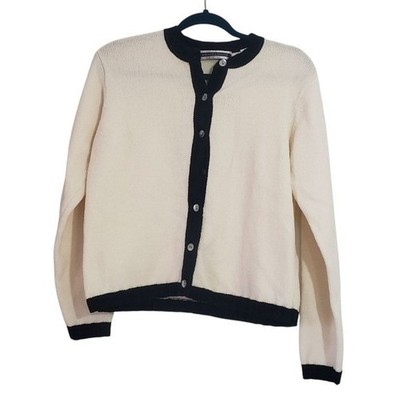 Vintage Amanda Smith Womens Velvet Cardigan Size M Old Money Preppy Academia