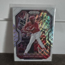 2021 Panini Prizm Tier III White Wave Prizm Aristides Aquino #208 0b3