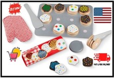 Melissa Doug Slice and Bake Wooden Christmas Cookie Play Food Set