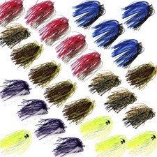 Fishing Lures Silicone Replacement Kit 50 Strands 24 Bundles DIY Jig Skirts