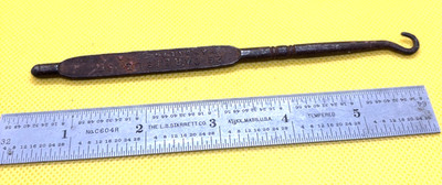 Antique CONRAD's Shoe Store Button Hook Vintage Flat Handle Design + Free Ship