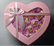 Soap Roses with Chocolate,Sweet Gift Flowers Hamper Present  for any occasion