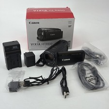 Canon Vixia HF R800 HD Camcorder 57x Advanced Zoom Black BUNDLE TESTED