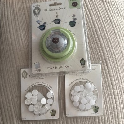 Epiphany Crafts EC Button Studio Round 14 Craft Punch BST-04 with 2 pkg buttons