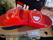 Champion IPO Red Slide Sandals Men's Size 5 Comfort Logo Synthetic Casual