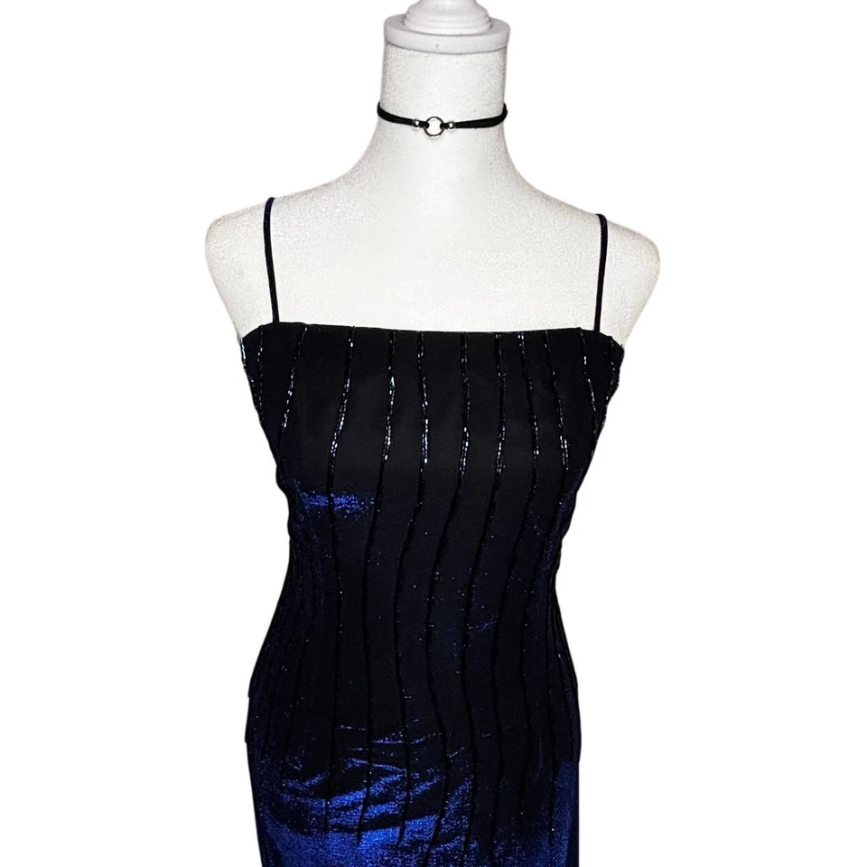 Vestido de graduación Y2K de colección talla 4 cuello cuadrado azul celestial capricho formal bruja Foto 4 de 4