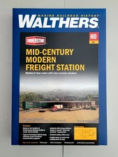 HO Scale Walthers 933-4065 Mid-Century Modern Freight Station Kit Open Complete
