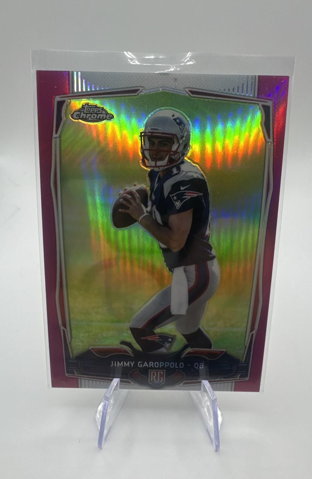 2014 Topps Chrome - Jimmy Garoppolo #150 BCA Pink Refractor /399 (RC)