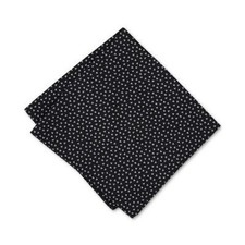 Alfani Men's Angle Geo Print Pocket Square Black OS