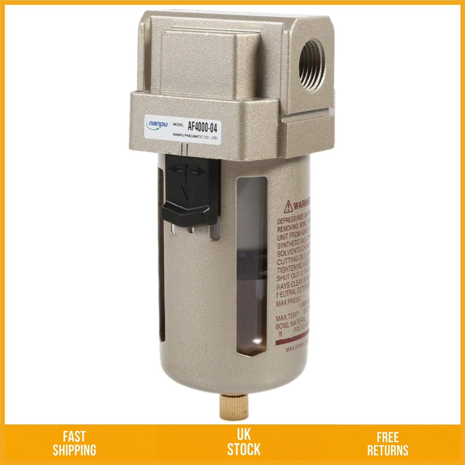 Robust 1/2 Air Filter Compressor Water Moisture Trap Separator Regulator 5um
