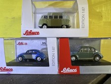Schuco Volkswagen Beetles (Kafer)  And T1 Camper Van - Mint Boxed! From Germany.