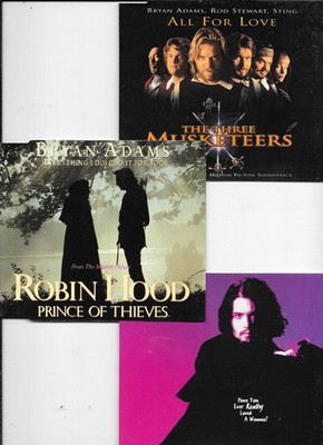 3 x BRYAN ADAMS - everything i do + all for love +  have you  ever  -  CD s