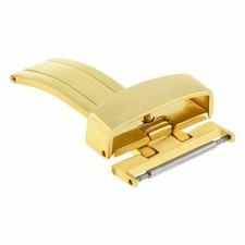 20MM DEPLOYMENT BUCKLE CLASP FOR BREITLING PILOT WATCH BAND LEATHER STRAP GOLD