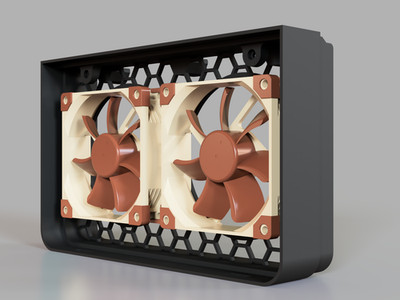 Jonsbo N3 Front Fan Cooling Mount - Dual 92mm (90mm) Fan Bracket