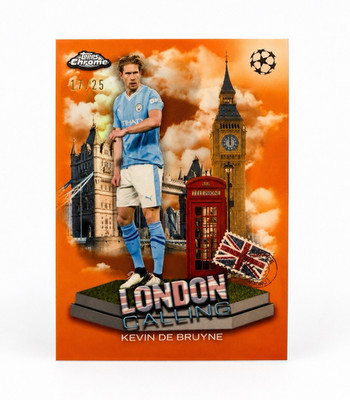 Topps Chrome UEFA London Calling Kevin De Bruyne LC-8 Orange Refractor /25