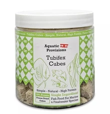 Freeze Dried Tubifex Cubes, Fish Food for Freshwater and Marine Aquarium Fish