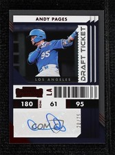 2022 Chronicles Contenders Prospect Ticket Draft Red 20/75 Andy Pages Auto 1j2