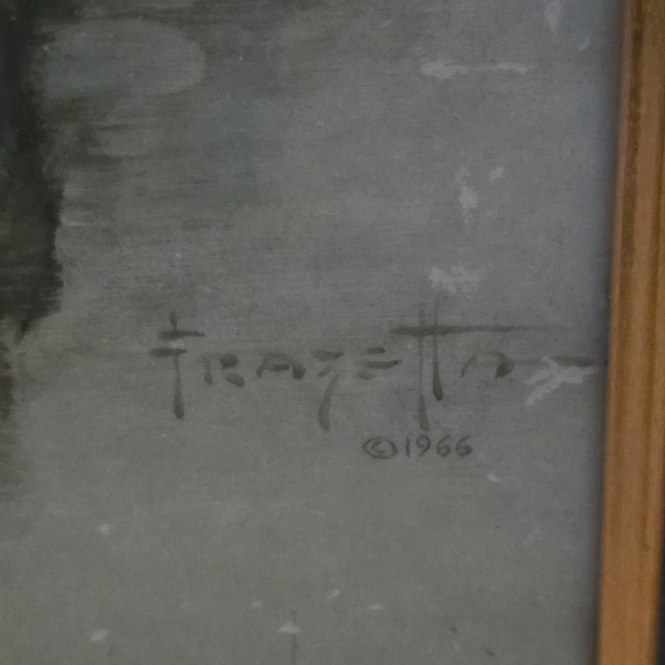 Arte de pared vintage Frank Frazetta fantasía Yetis impresión enmarcada firmada en imagen 1966 Foto 3 de 4