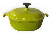 Seltener Le Creuset Enzo Mari Mama Limettengruen Topf mit Deckel 25
