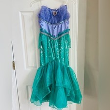 Disney Princess Little Mermaid Ariel Costume Dress Up Girls Medium Purple Green