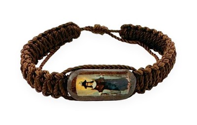 Holy Infant of Atocha Brown Corded Women Men Bracelet Pulsera Santo Nino Atocha