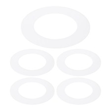 3" ID 4.7" OD Plastic Trim Ring, 5 Pcs Translucent Matte White Goof Rings