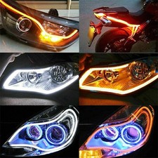 60CM Switchback DRL Light Daytime LED Turn Strip Signal Driving White+Amber New