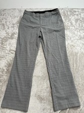 Nine West Pants Womens Size 14 Gray Barely Bootcut Glen Plaid Check Slacks