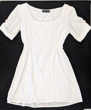 Thelure Dress Women's S White Short length  Lace Overlay