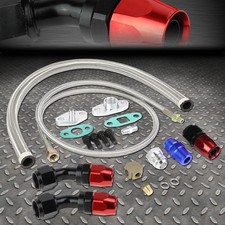 Turbo Charger 40 18 Oil Feedstainless Braided 21 10an Return Drain Line Kit