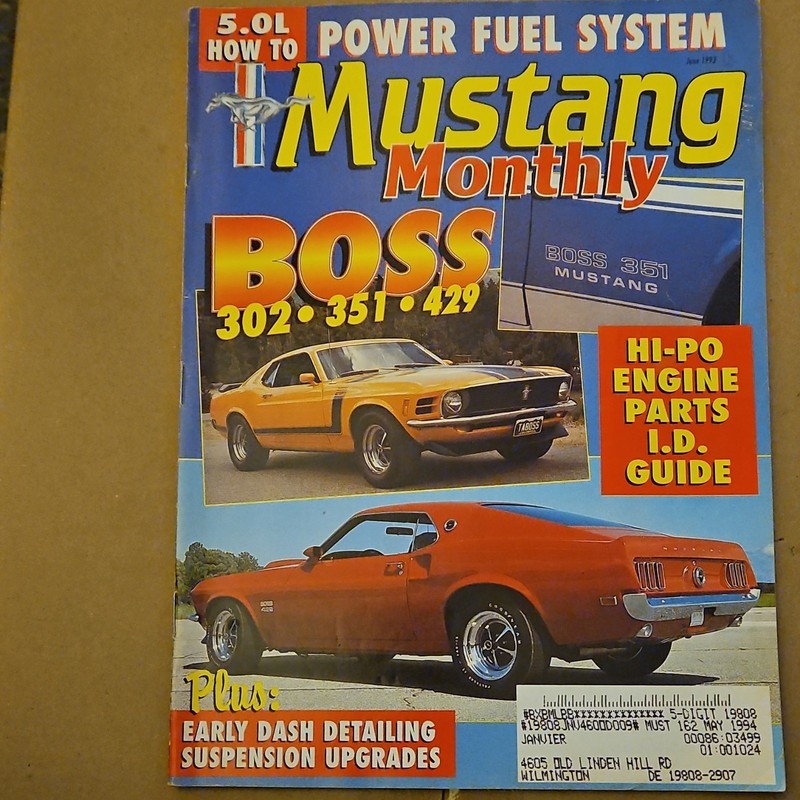 Mustang Monthly Magazine June 1993 Issue "BOSS 302 351 429" Boss 302 351 429