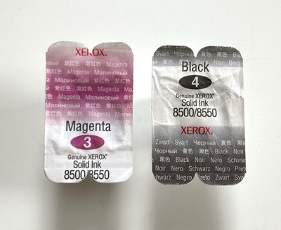 Xerox 8500/8550 2 Festtintenblöcke - 1 Schwarz & 1 Magenta