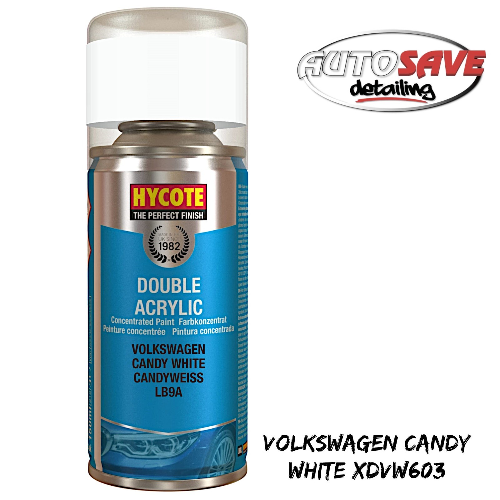 Hycote - Volkswagen Candy White Spray Paint - 150ml XDVW603 Aerosol