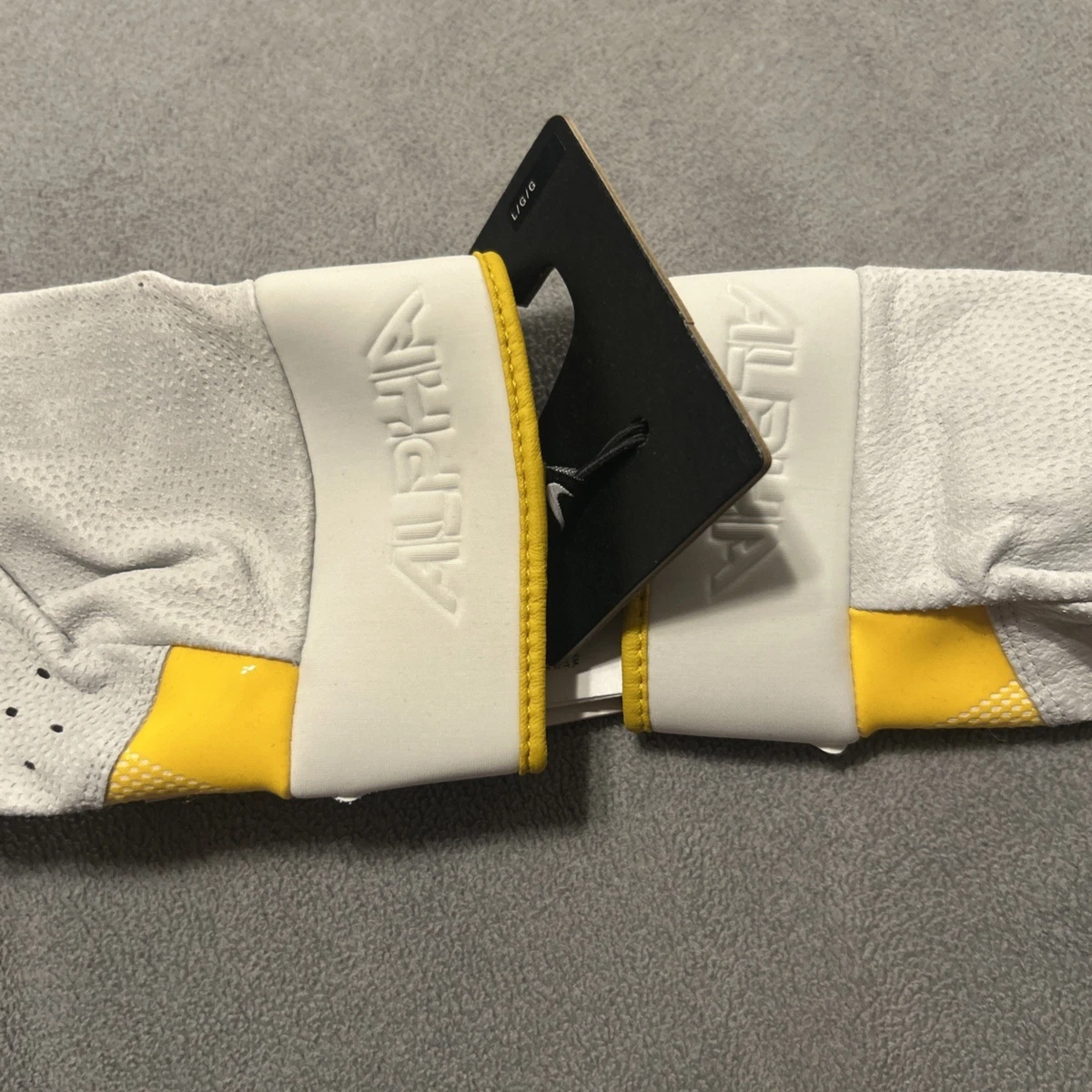 Guantes de béisbol Nike Alpha Elite de bateo para hombre - amarillo blanco - FD7868-109 talla L