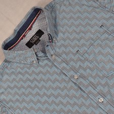 Cody James Core Geometric Pattern Short Sleeve Mens Western Shirt Size Small