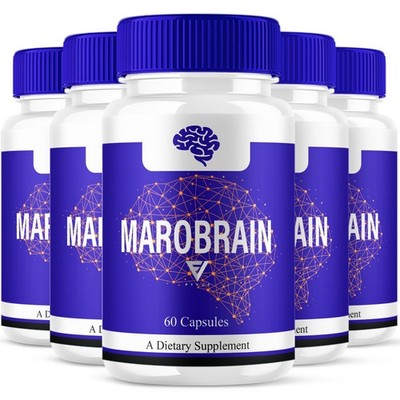 (5 Pack) Marobrain Memory Pills, Maro Brain Support Supplement (300 Capsules)