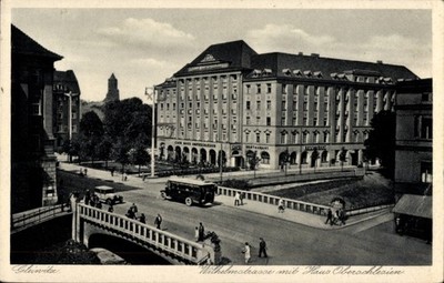 Postcard Gliwice Gliwice Upper Silesia, Wilhelmstraße, House Upper Silesia - 11561728