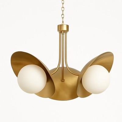 Sputnik Modern Light Mid Century Chandelier Pendant Brass Globe Ceiling Gold