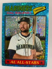 2026 Topps Heritage Baseball Blue Sparkle All Stars Cal Raleigh # 269 Mariners