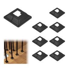 Paquete de 8 cubiertas base de poste, falda de poste de PVC interna de 1"x 1" tipo dividido para barandilla