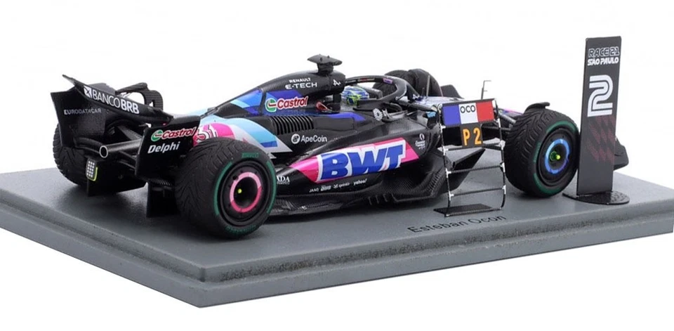 Spark S9551 Alpine Renault A524 2nd Brazilian GP 2024 - Esteban Ocon 1/43 Scale - Image 2 of 4