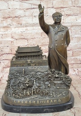 Chairman Mao Messingskulptur Heimbüro Modern Dekor Hot Guss Sammlerstück Kunst