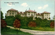 Vintage St. John's Orphan Asylum Utica NY Postcard Tichnor Bros