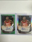 2025-26 Bowman Chrome Two Cam Whitmore Auto Autograph Green /99 /499 Rockets
